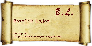 Bottlik Lajos névjegykártya